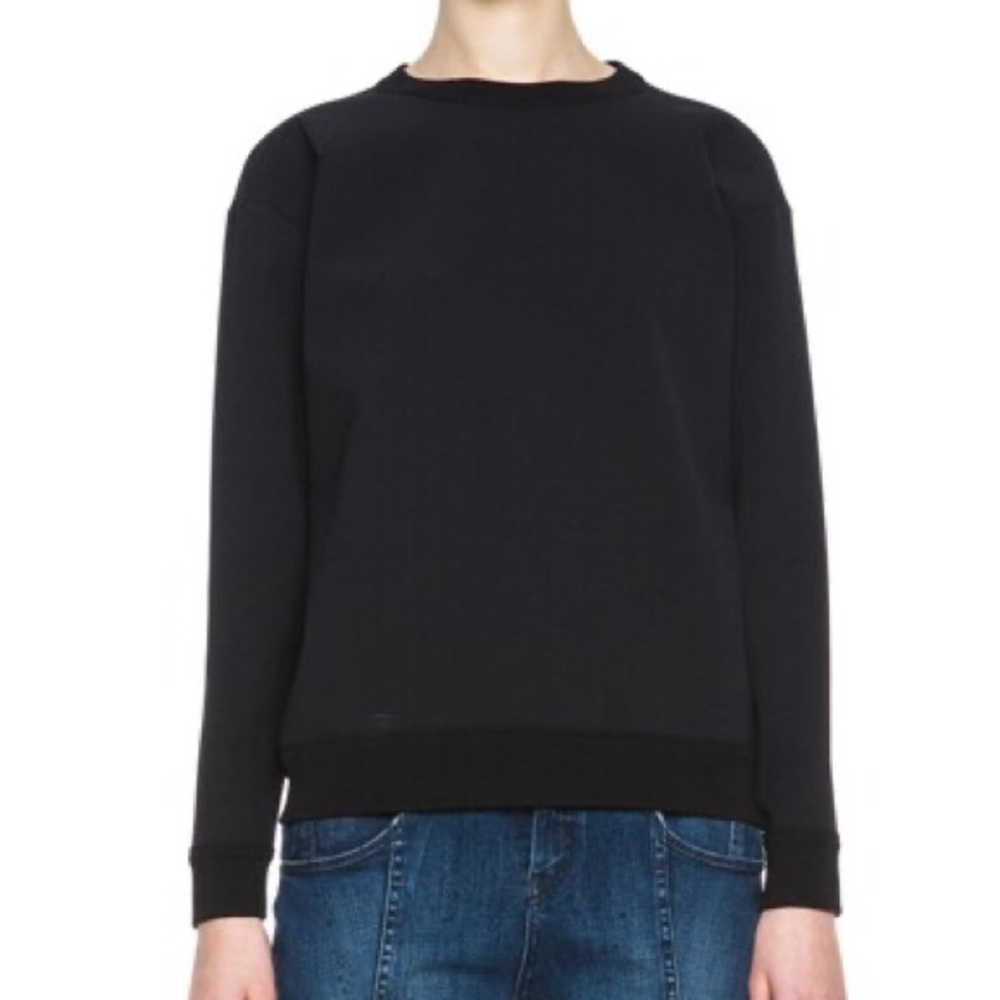 THEYSKENS' THEORY Boyas Poly-Blend Sweatshirt Sz S Black
